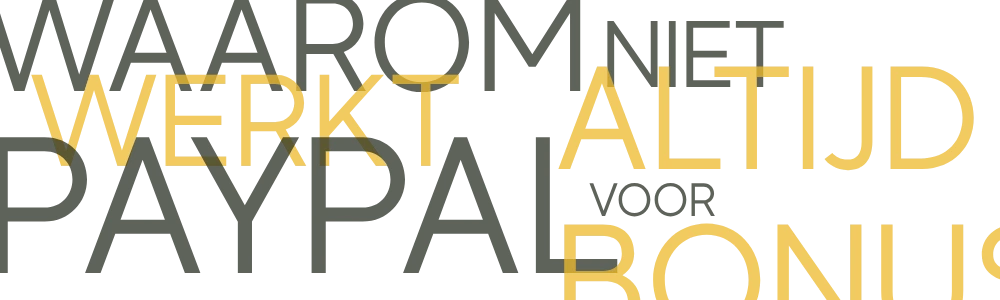 paypal voor bonus zonder storting